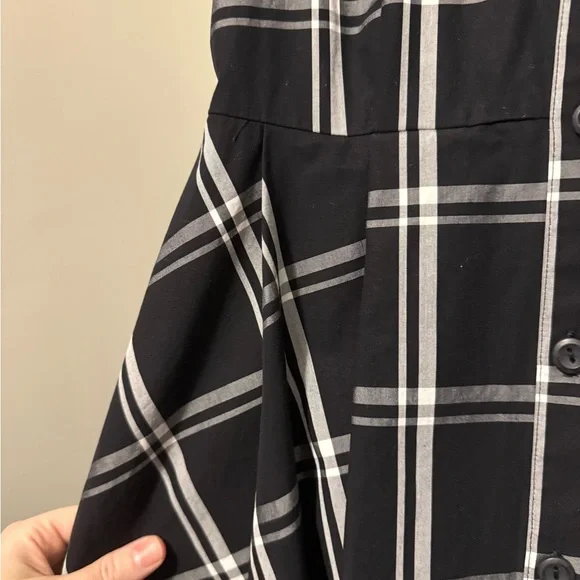 Christopher John Rogers Dress in Black and White Checkered Pattern - Picture 3 of 10